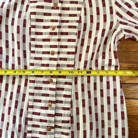 Ilana Kohn Rose Midi Dress Dobby Dot Sz. 2 (S) Red and White Geometric Print - Picture 11 of 16